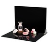 Meking Product Photography Backdrops,Black Double Sided Matte and Reflective Background