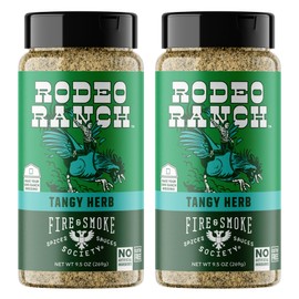 Fire & Smoke Society Rodeo Ranch Chicken Seasoning | BBQ Seasonings and Rubs for Smoking | Chicken, Pork, Fish, Vegetables | Buttermilk, Dill, Parsley, Chives | Large (2-Pack)