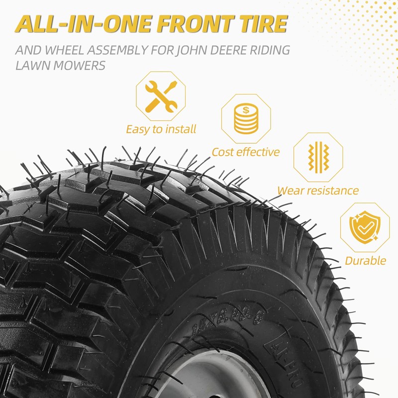 AR-PRO (2-Pack) 15 x 6.00-6 Tire and Wheel Assembly, Replacement