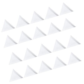 EXCEART Bead Triangle Marble Tray Triangle Bead Sorting Tray 20Pcs Plastic Triangular Jewelry Picking Plates Rhinestones Beads Utensil Holder Beading Trays
