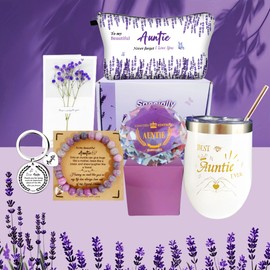 Auntie Gifts for Birthday, Christmas, Mother's Day - Best Presents for Aunt - Purple