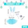 FILOEEX 4 Pcs Bunny Costume for Girls,Easter Bunny Dress up