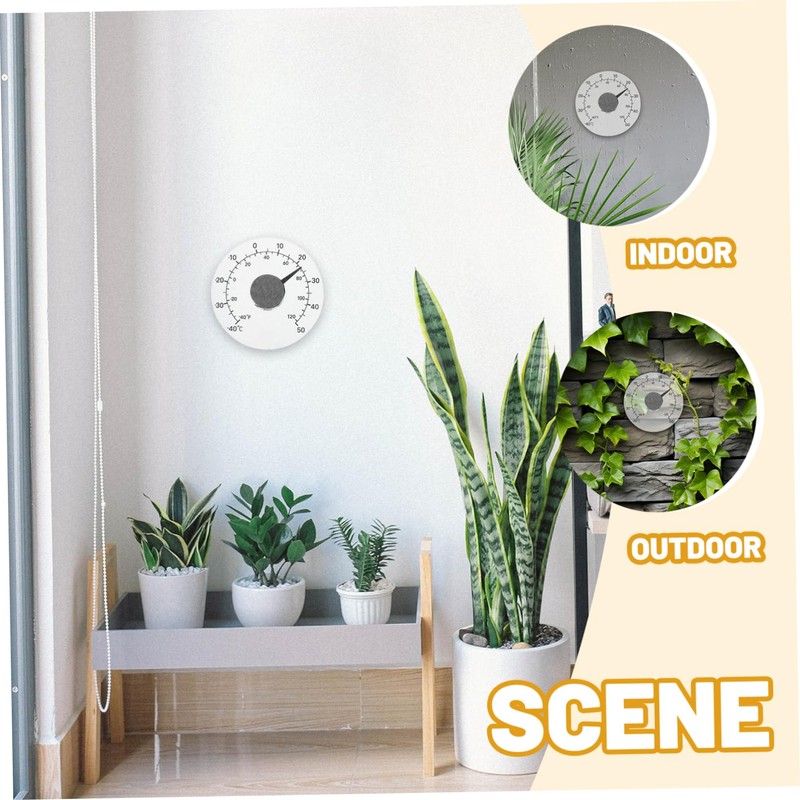 SUPVOX 5pcs Analog Room Thermometer for Use Window Room Thermometer