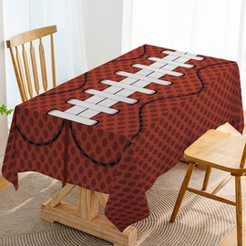 Hafangry American Football Field Tablecloth Rugby Game Day Sports Themed Party Decoration Kitchen Dining Room Home Table Cover-60×84inch