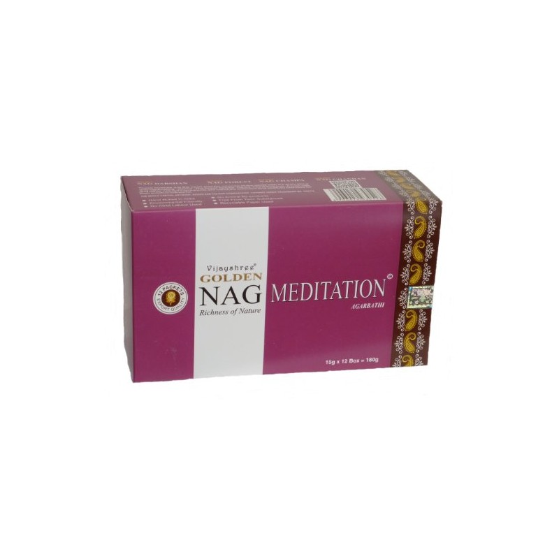 180 gms Box of GOLDEN NAG MEDITATION Agarbathi Incense Sticks
