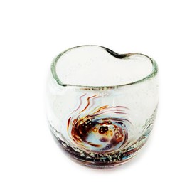 Kubakasaya Ryukyu Glass, Ryukyu Glass, Cold Tea Glass, Fluorite, Okinawa Souvenir, Love & Star Heart Glass, Aurora Rich, Red x Purple x Water, Phosphorescent