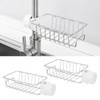 2Pcs Faucet Storage Rack Stainless Steel Sink Caddy Organizer Soap