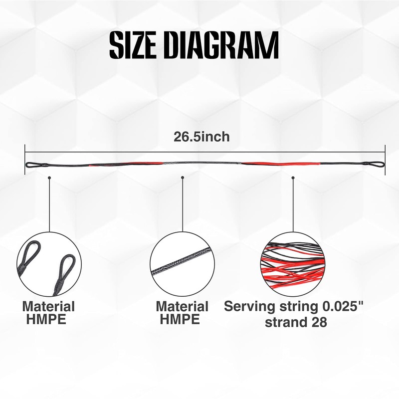 NIKA ARCHERY 26.5 inch Crossbow String Replacement Strings for Crossbow