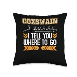Rowing sculling gear & usa rowing apparel for men Sculling Accessories for Men Coxswain Tell whero go Rowing Throw Pillow, 16x16, Multicolor