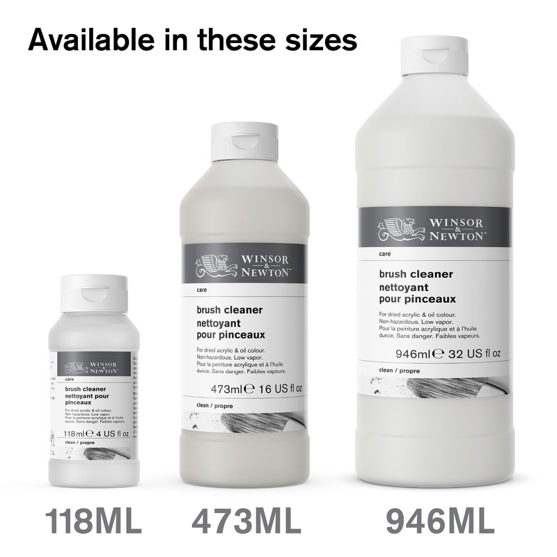 Winsor & Newton Brush Cleaner & Restorer, 16.0-oz Bottle
