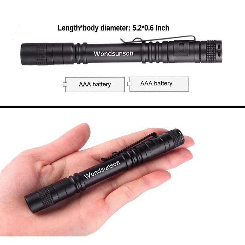WONDSUNSON 2X Red Light Pen Type Penlight Flashlight One Mode