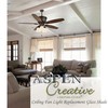 Aspen Creative 23030-4A Transitional Alabaster Bell Shape Ceiling Fan Glass