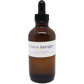TCEShop Coco Mango Scented Body Oil Fragrance [Glass Dropper Top - Clear - 4 oz.] - ID#35478