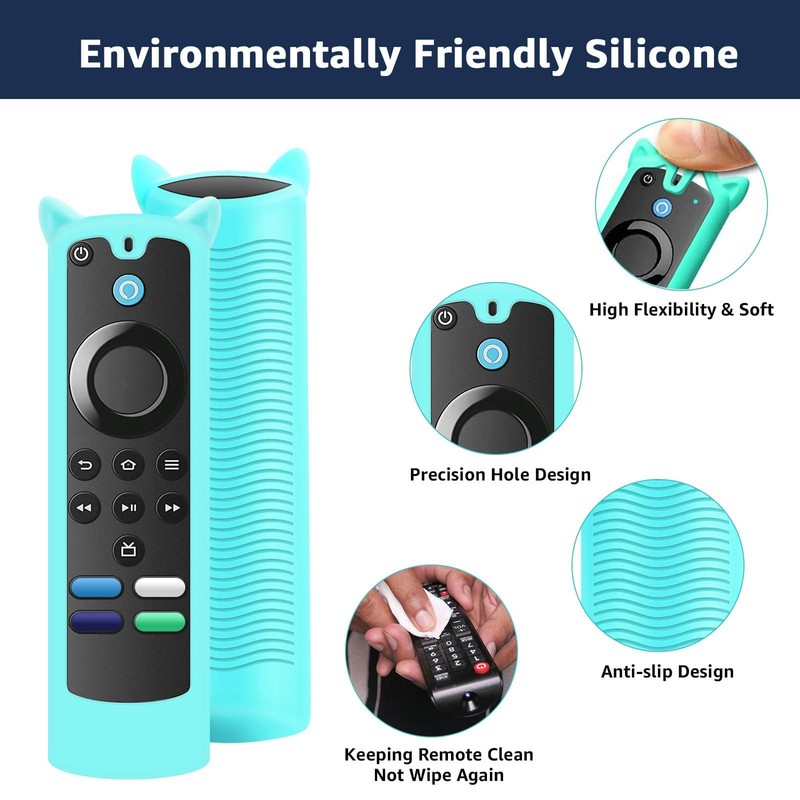 3 Packs Silicone Remote Cover Case Glow in The Dark,