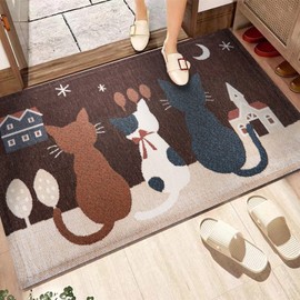 Entrance Mat, Indoor, Stylish, Entrance Mat, Outdoor, Dirt Removal, Anti-Slip, Entrance Mat, Cat Water Absorption, Washable, Abrasion Resistant, Door Mat, For All Years, Dust Mites, Mite Resistant,