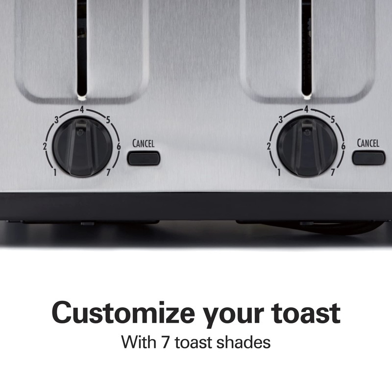 Hamilton Beach 4 Slice Toaster with Extra Wide Slots for