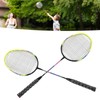 1 Pair Green Badminton Racket Set Fashionable Lightweight Comfortable Grip