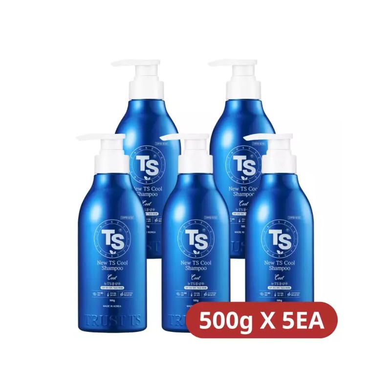 New TS 뉴TS 쿨샴푸 500g X 5EA + 소분 파우치