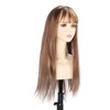 Light Brown Straight Wigs High Temperature Fiber Women Light Brown