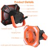 Zorpupoa Camping Fan with Remote Control, Rechargeable Fan with LED