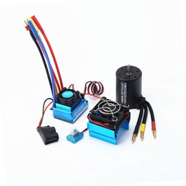 3650 2300KV Brushless Motor & with 80A ESC & Heat Sink Cover Combo Replacement for HSP HPI Wltoys  1:8/1:10 Remote Control Car and Boat Part