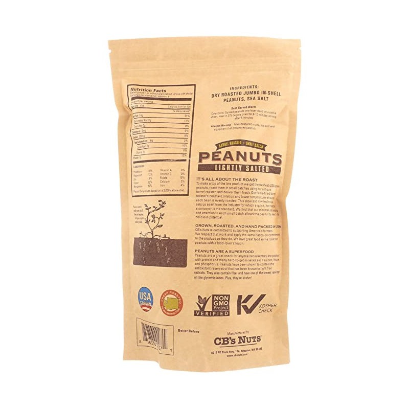 CB's Nuts Peanuts Lightly Salted, 12 oz