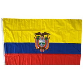 Country Flag Bandana 100% Cotton Square (Ecuador)