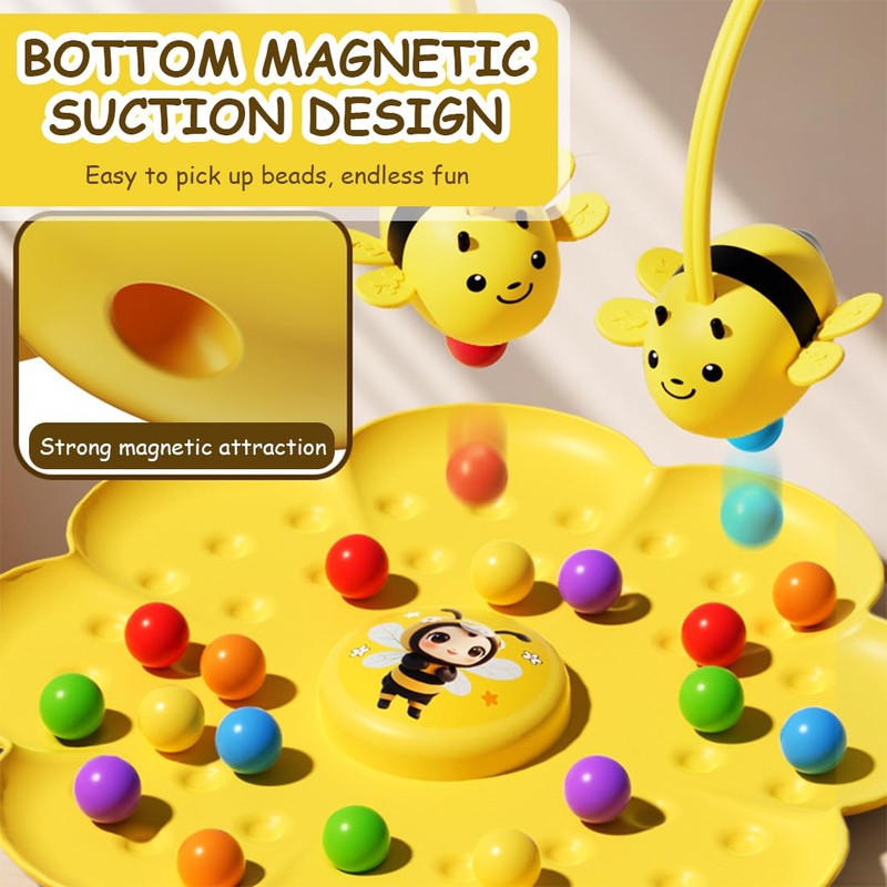 Montessori Magnetic Bee Toy from 2 Years - Fishing Game