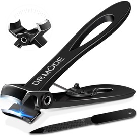 DRMODE Nail Clippers for Men Thick Nails - 16mm Wide Jaw Opening Large Toenail Clippers Heavy Duty Sharp Toenail Clippers for Seniors for Thick Fingernails and Toenails, Long