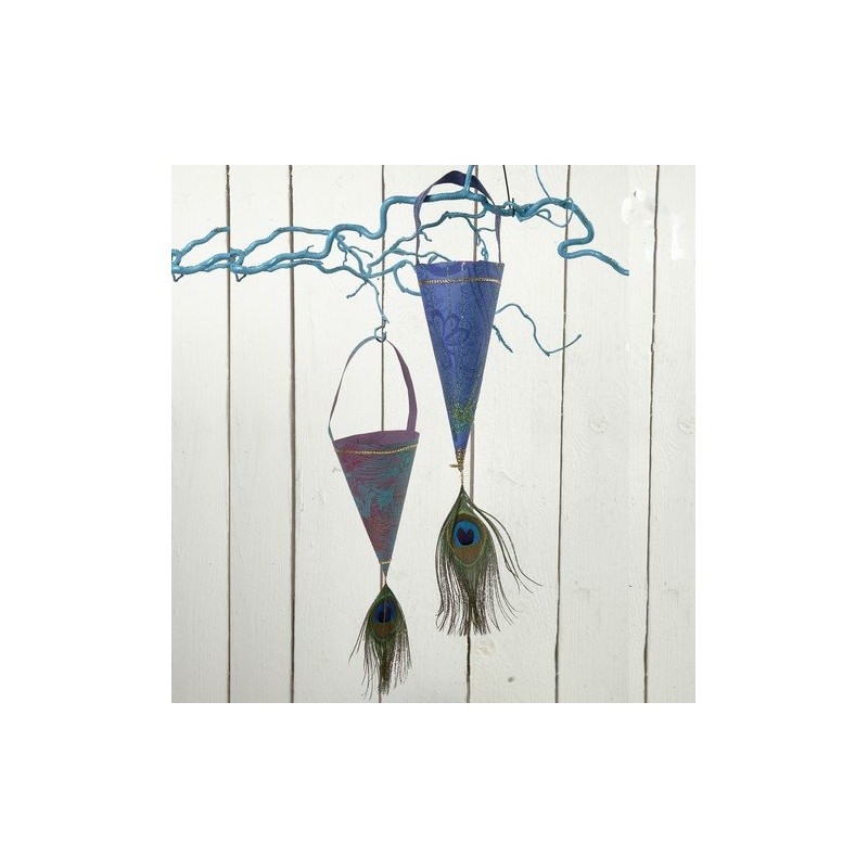 Peacock feathers, L: 25-30 cm, 10 pcs