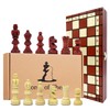 Amazinggirl Chess Board Set, Foldable, Wood with Chess Figures, Large,
