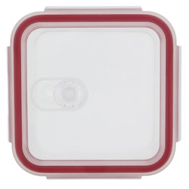 Amig - Luftdichter Behälter aus Glas, 690 ml, Mikrowelle, Backofen, Gefrierschrank, sichere Reinigung, BPA-frei, ideal für Arbeit/Freizeit, transparent, 141 x 141 x 61 mm