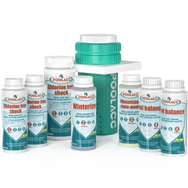 POOLACC All-in-One Winter Pool Closing Kit, Handles Up to 15,000 Gallons for Above-Ground and In-Ground Pools, 4-in-1 Swimming Pool Winterizing Kit with Multiple Accessories