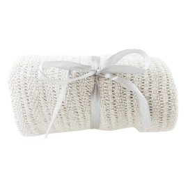 Glamour Girlz Baby Girls Boys Newborn Essentials Gifts Kids Infants Soft Lightweight Cotton Blanket Wrap Swaddle Crib, Cot Bed, Pram, Car Seat, Moses Basket (Grey)