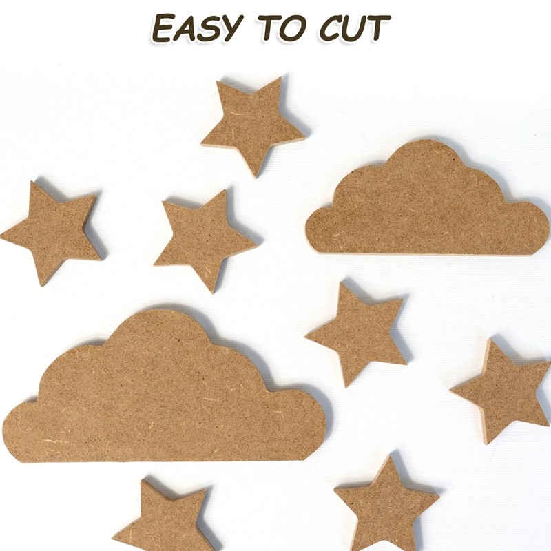 sourcing map MDF Wood Board for Crafts,1/12"(2mm) Thick Medium Density