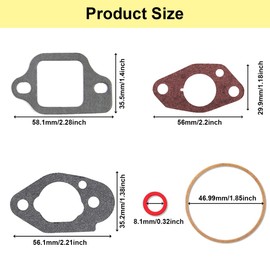 ZAMDOE 16010-883-015 Carburetor Bowl Gasket Kit for Honda G150 G200 G300 G400 GC135 GC160 GC190 GCV135 GCV160 GCV190 GS160 GSV190 GV150 GV200 GV400 Engines Lawn Mower Replacement Parts