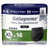 NorthShore GoSupreme Overnight Incontinence Underwear, 8-Hour Pullup Style, X-Large, 14