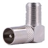 REY 90° Angled Coaxial Male to F Type Female Aerial