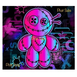 Unbranded 20oz Sublimation Tumbler Wrap Pink Voodoo Doll Ready To Press Transfer