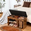 HOOBRO Shoe Storage Bench with Padded Cushion, Entryway Bench with