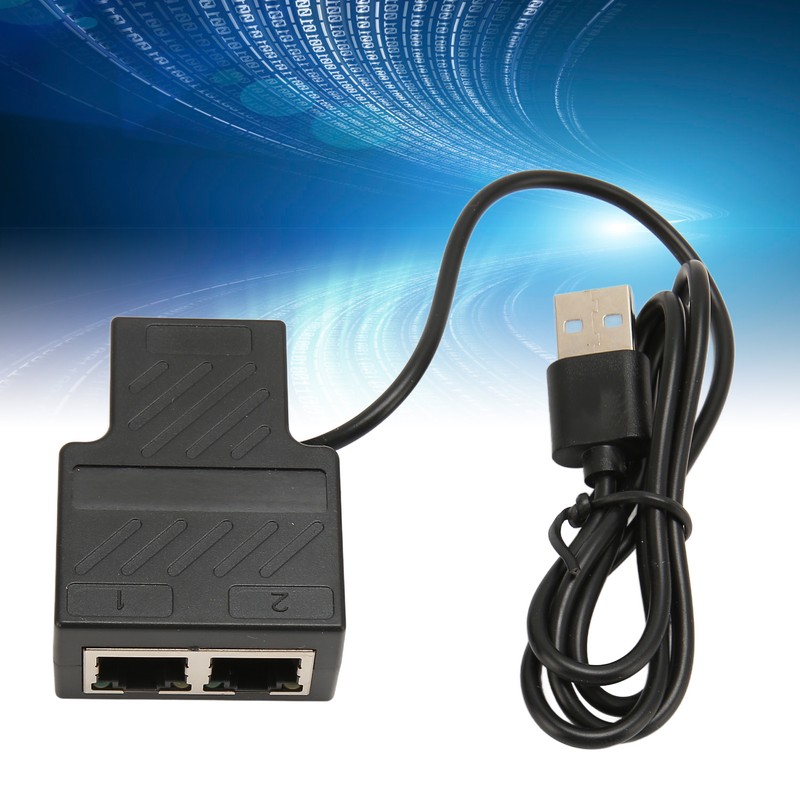 RJ45 Splitter Adapter 1 to 2 100Mbps Plug and Play