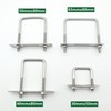 QYIMLI Stainless Steel Square U Bolt Clamp, Square Tube Clamps
