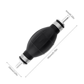 ePathChina 6mm 1/4inch Primer Bulb with 4 Hose Clamps, Fuel Supply Hand Pump Rubber Fuel Pump Transfer Vacuum Fuel Hand Primer Gasoline Petrol Diesel Pump for Marine Boat Accessories
