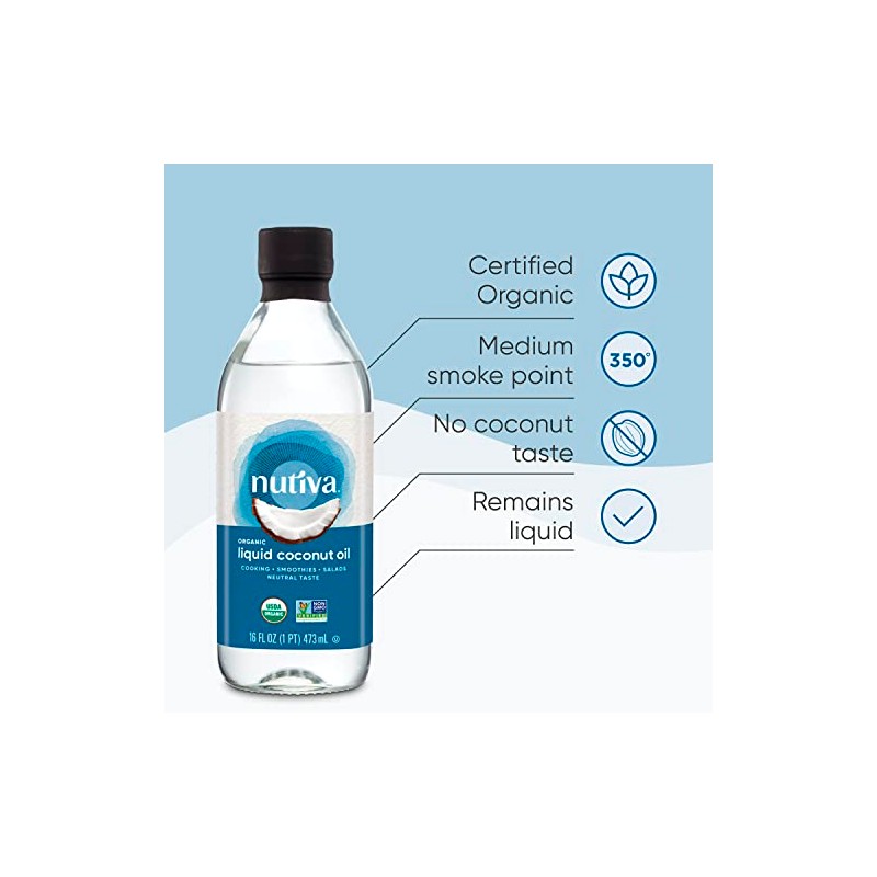 Aceite de coco líquido orgánico Nutiva