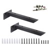 SYWXJ Concealed Shelf Bracket, Black, Iron, I-Shaped Bar, Bracket, Shelf,