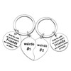 Waeceip 2PCs Weirdo 1 And Weirdo 2 keyring Friendship Gifts
