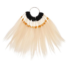 SAFIGLE 1 Set Real Human Hair Color Testing Rings Bundles with Wide Color Range for Salon Dyeing Practice Durable Hair Sample Dyeing for Professional Training