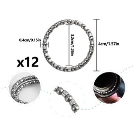 AOYEGIC Pack of 12 Bicycle Ball Bearings, Front Wheel Cage Ball Bearing Headset, Bottom Bracket Swivel Ball Bearings, Wedge Bottom Bearings, Steering Ball Bearings, Bike Accessories, for Mountain