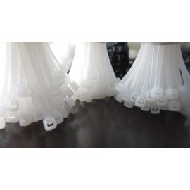 8 inches 30 lb Test Heavy Duty Nylon Cable Ties,100 PCS Zip Ties (2.5mm200mm White)