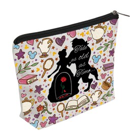 WZJHCL Beauty Princess And Beast Makeup Pouch Bag Belle Princess Cosmetic Kit Bag Fairytale Survival Kit Tale As Old As Time (Tale)